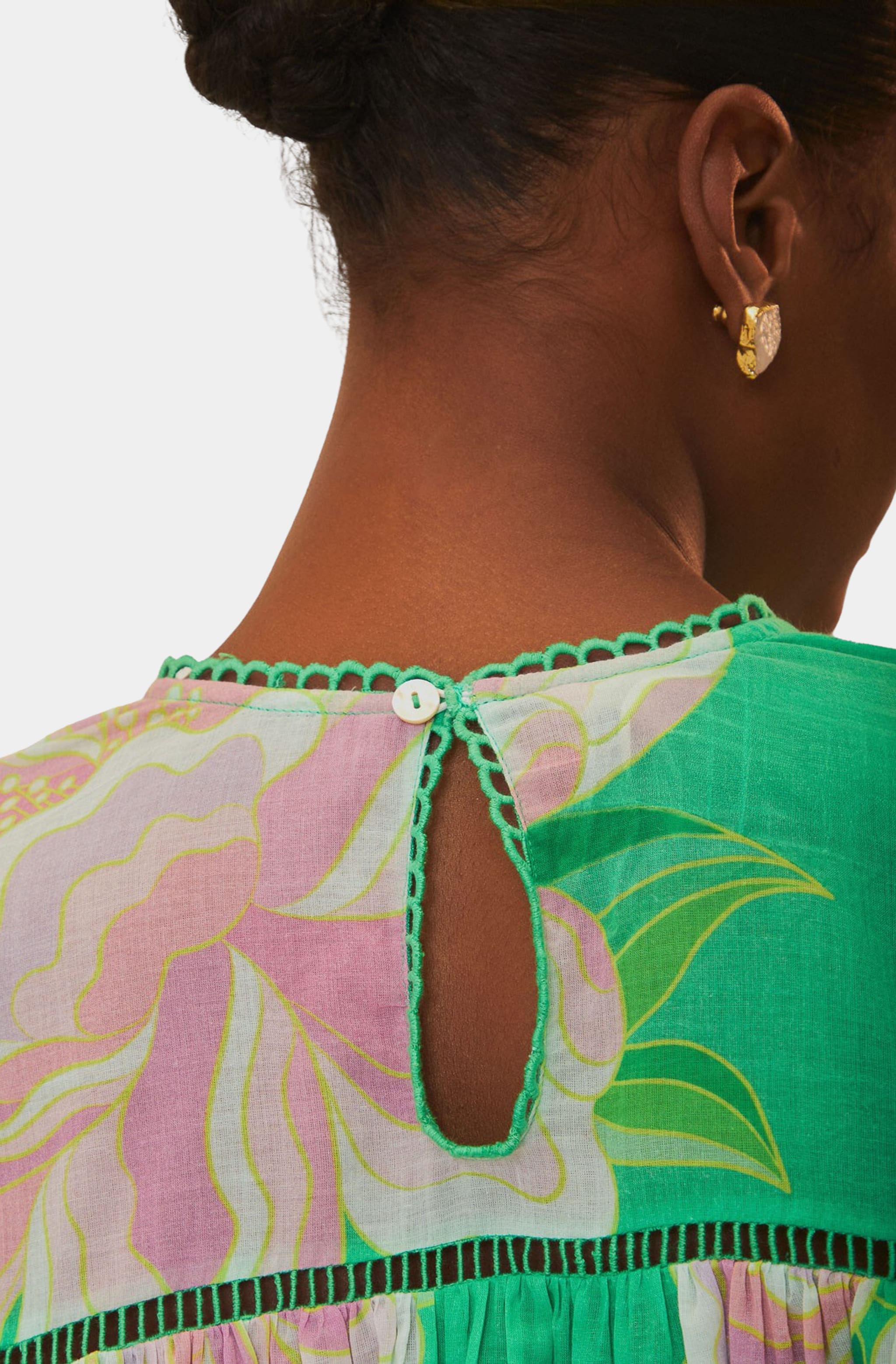 Floral Vibing Green Blouse