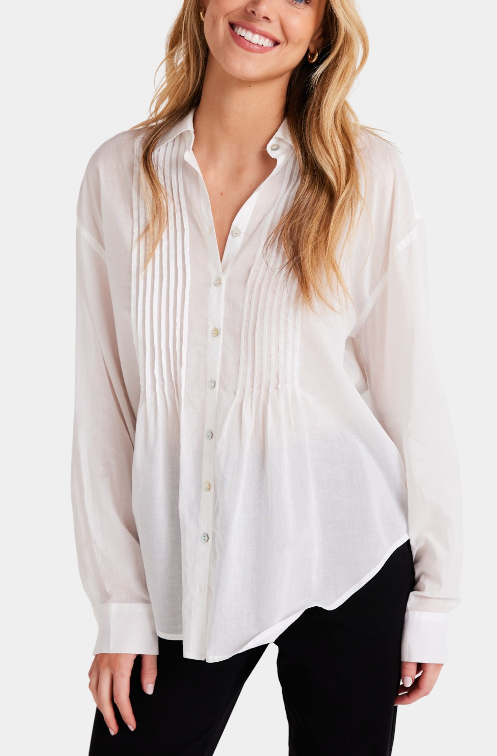 Pintuck Flowy Shirt