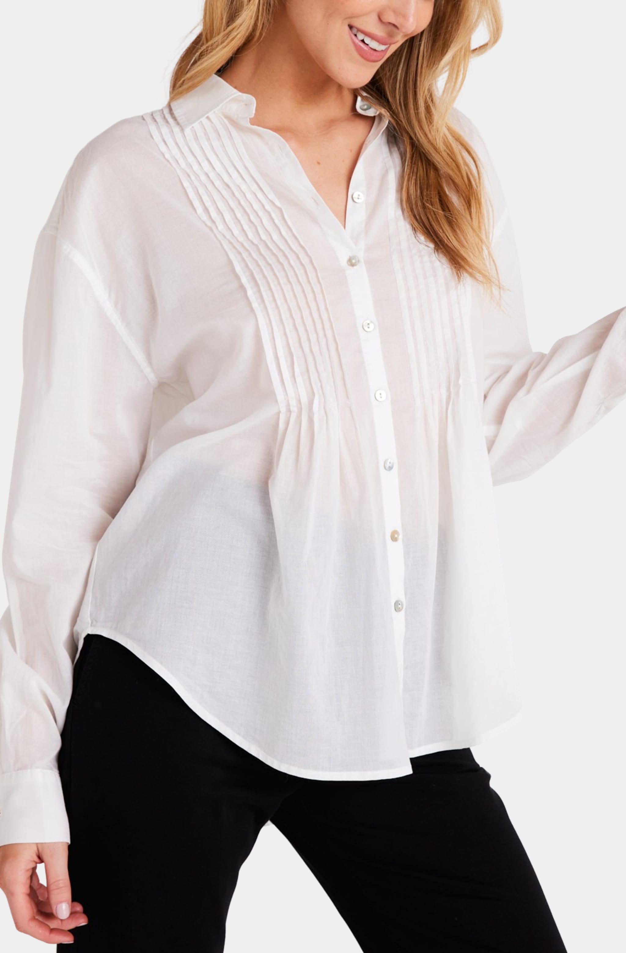 Pintuck Flowy Shirt