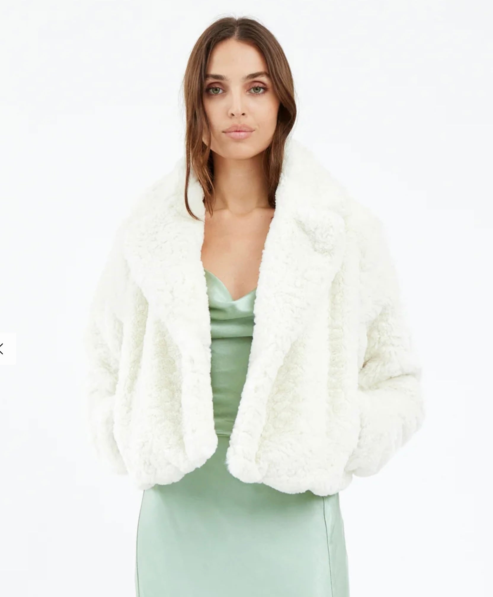 Roselyn Faux Fur Cropped Coat