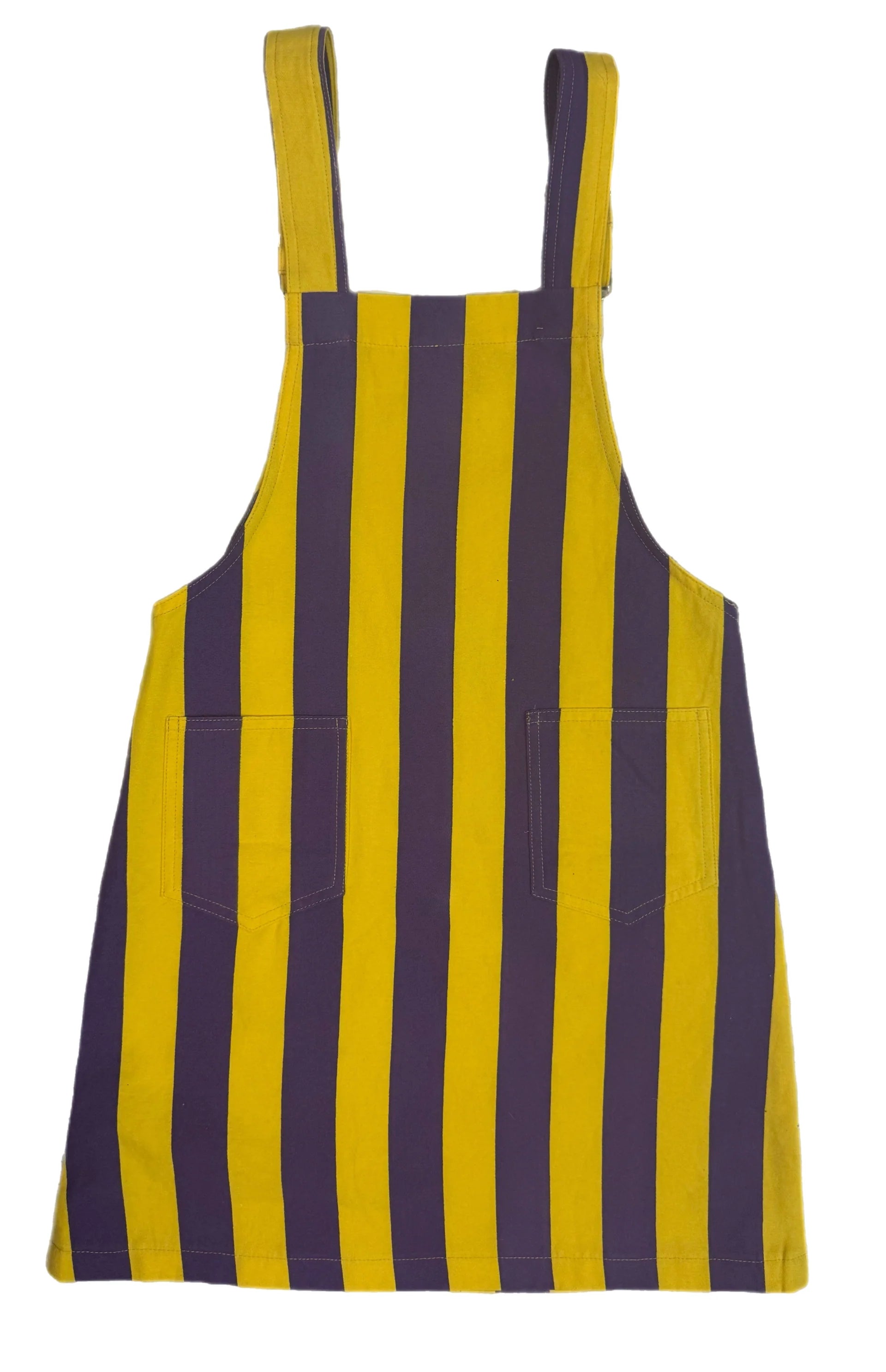Purple and Gold Overall Dress Hemline Highland Road