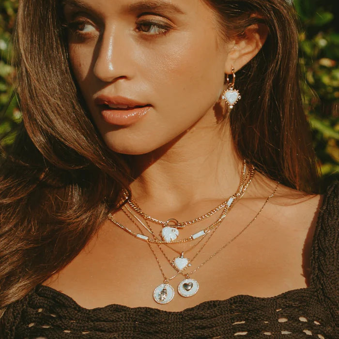 Lover Stone Inlay Necklace
