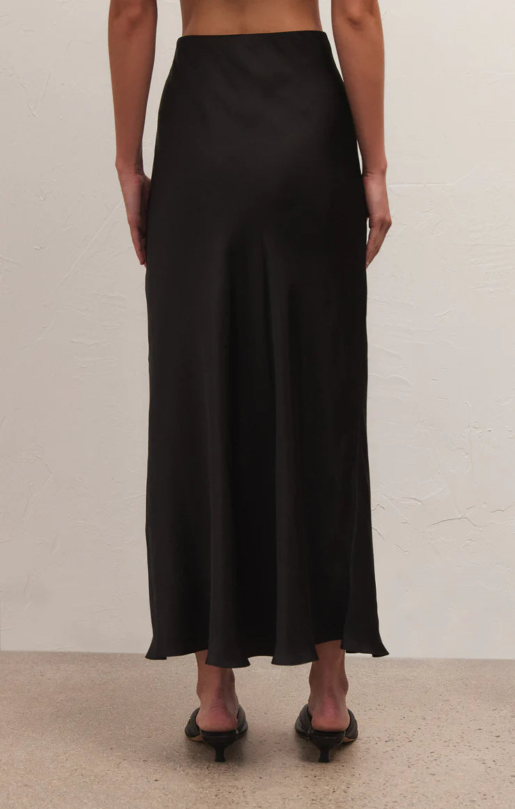 Europa Poly Sheen Midi Skirt