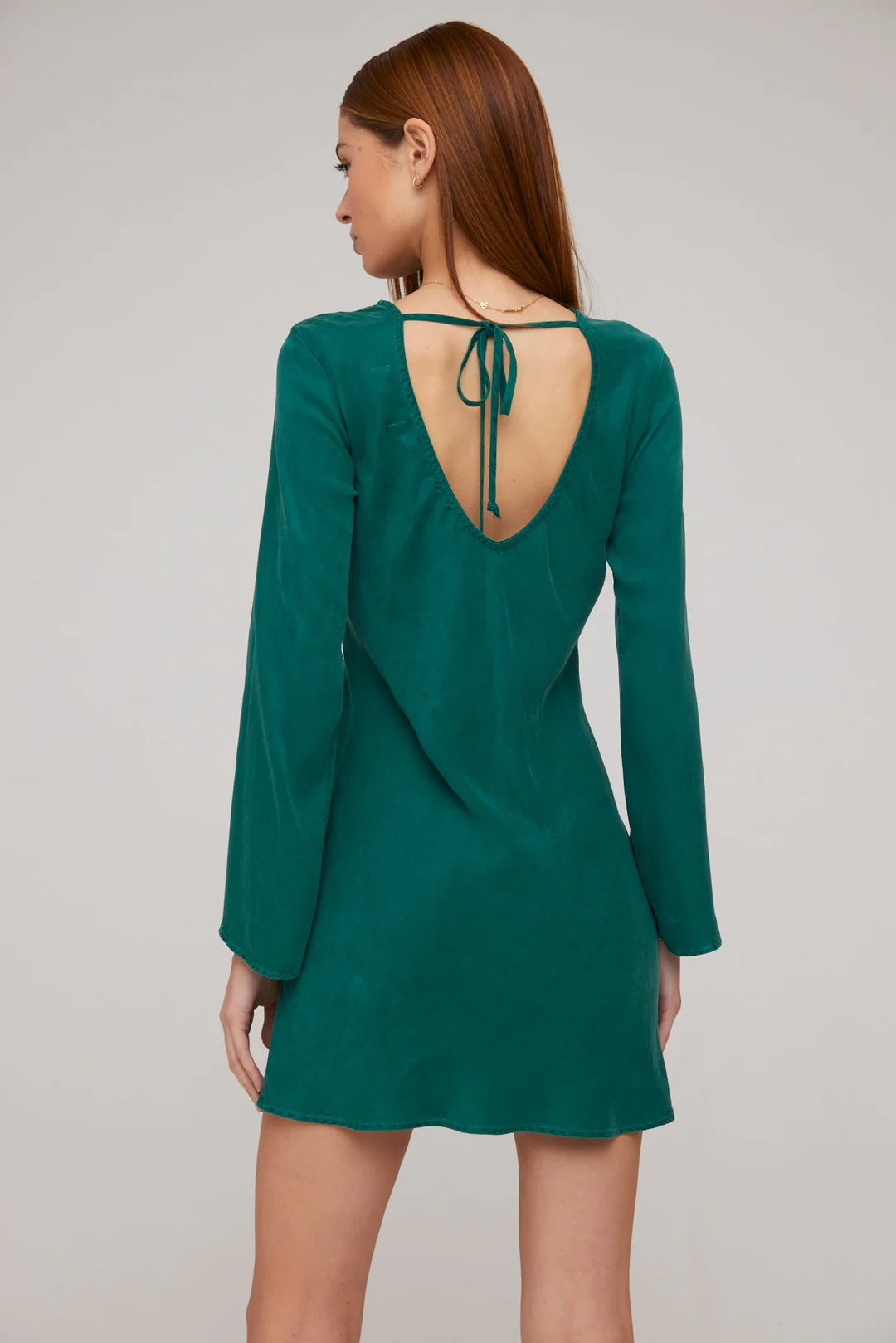 Long Sleeve Bias Mini Dress