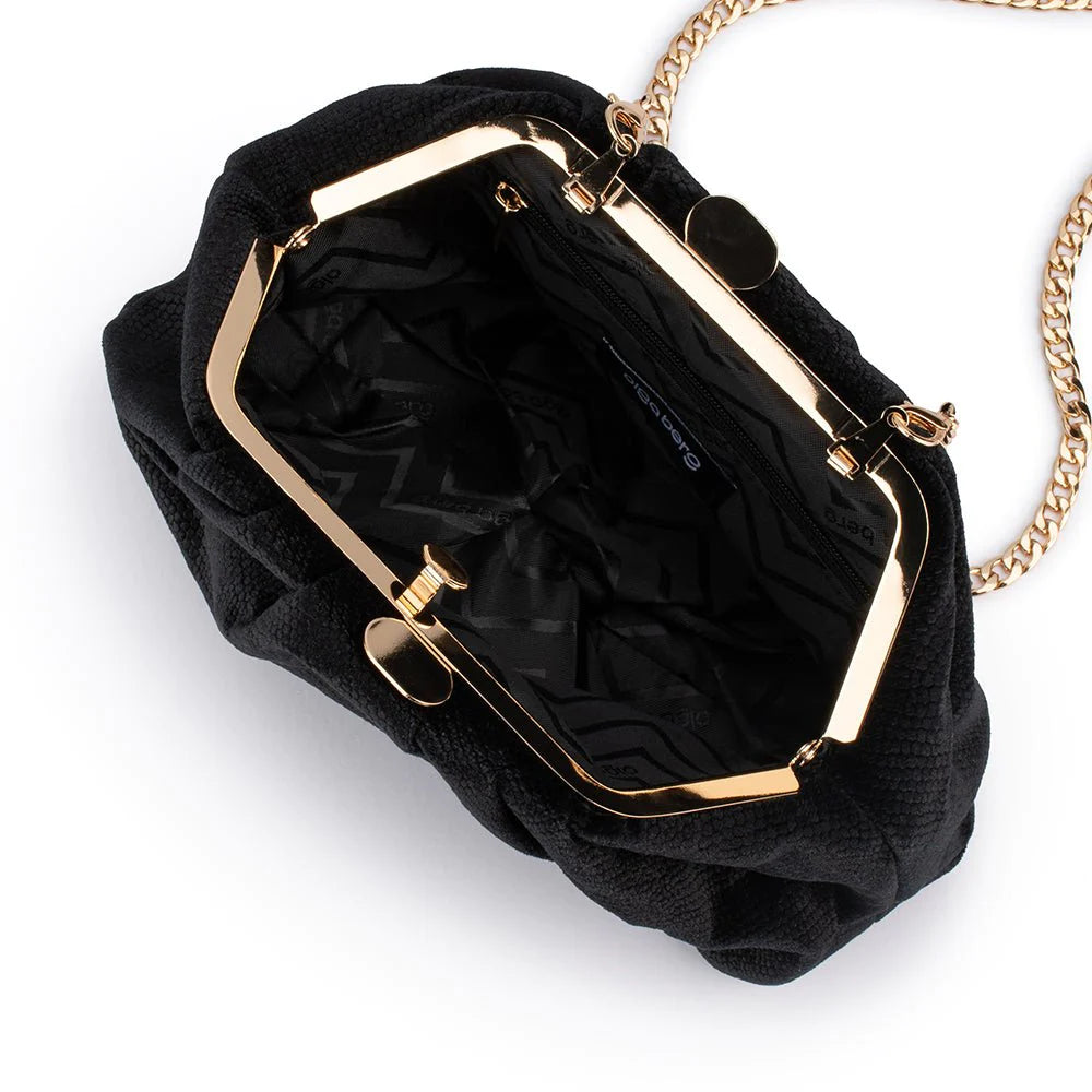 Caitlin Velvet Crystal Handle Bag