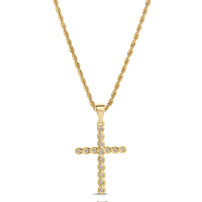 Vintage French Cross Necklace
