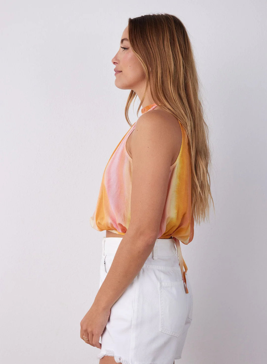 Smocked Tie Back Halter Top