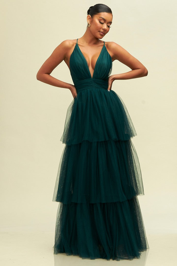 Maxi Tiered Tulle Dress Hemline Highland Road Maxi Tiered Tulle Dress Hemline Highland Road