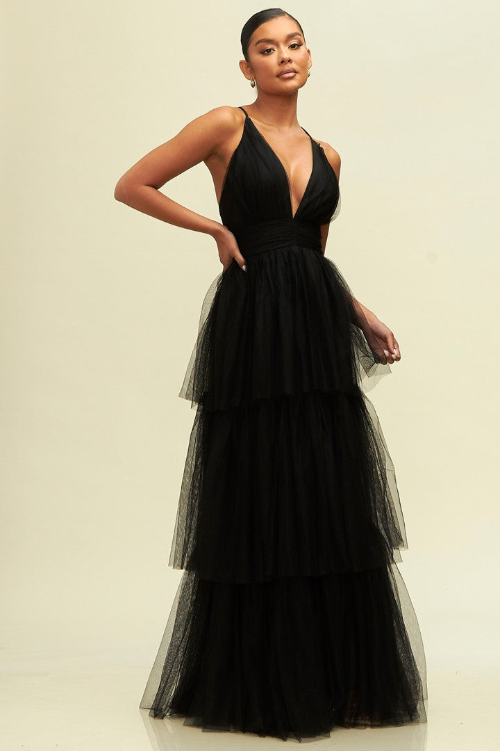 Maxi Tiered Tulle Dress
