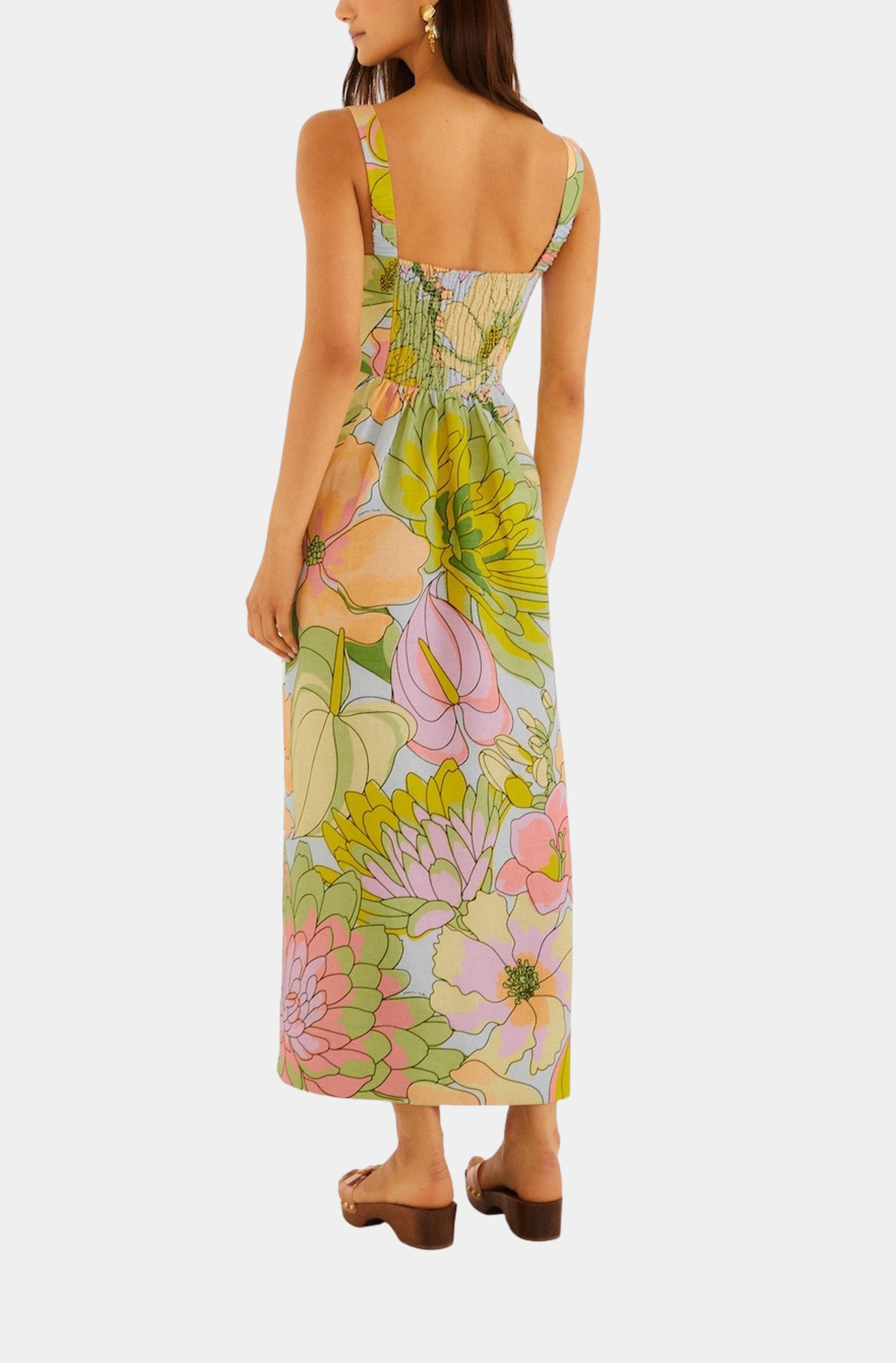 Spring Affair Light Blue Maxi Dress Sleeveless