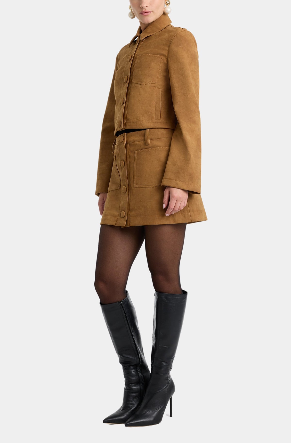 Lorenzo Croc Vegan Suede Shirt