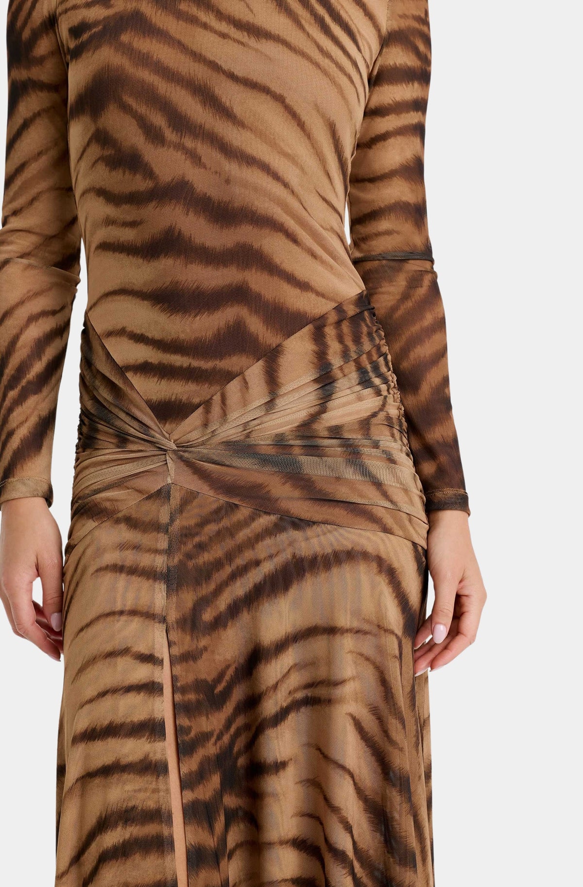 Lea Printed Mesh Dress