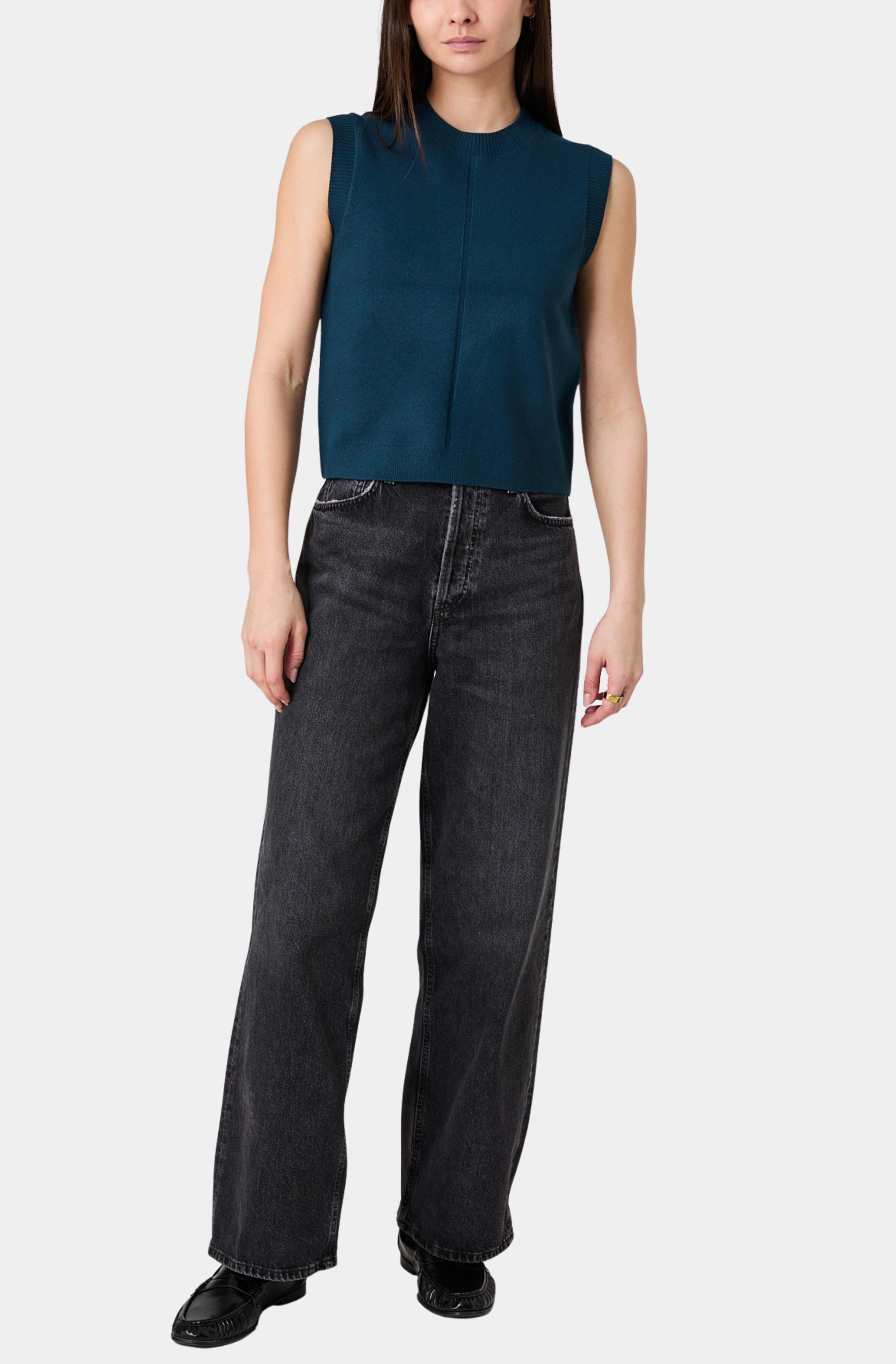 Babysoft Tick Crewneck Sleeveless Top