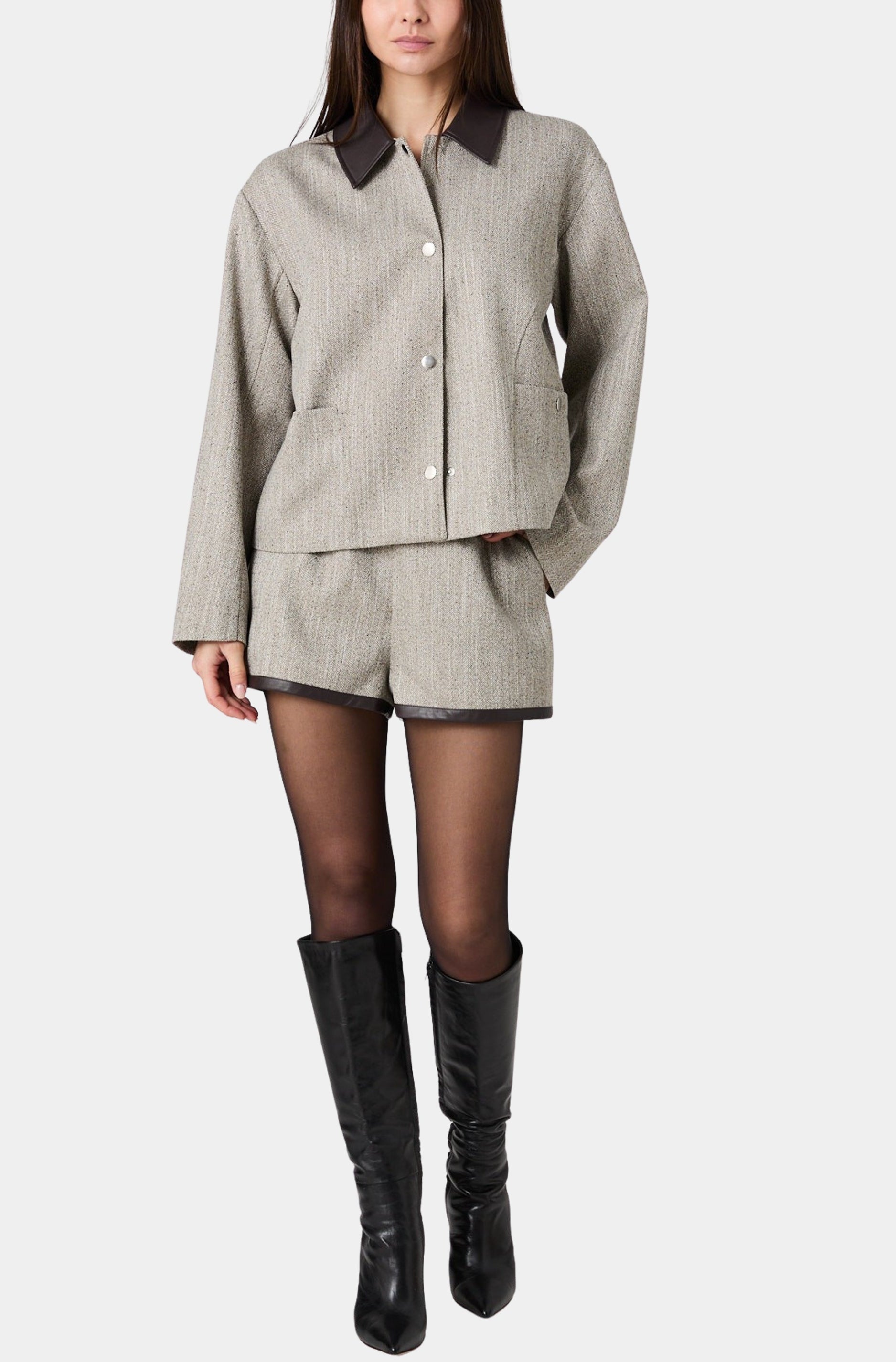 Speckled Herringbone Shorts