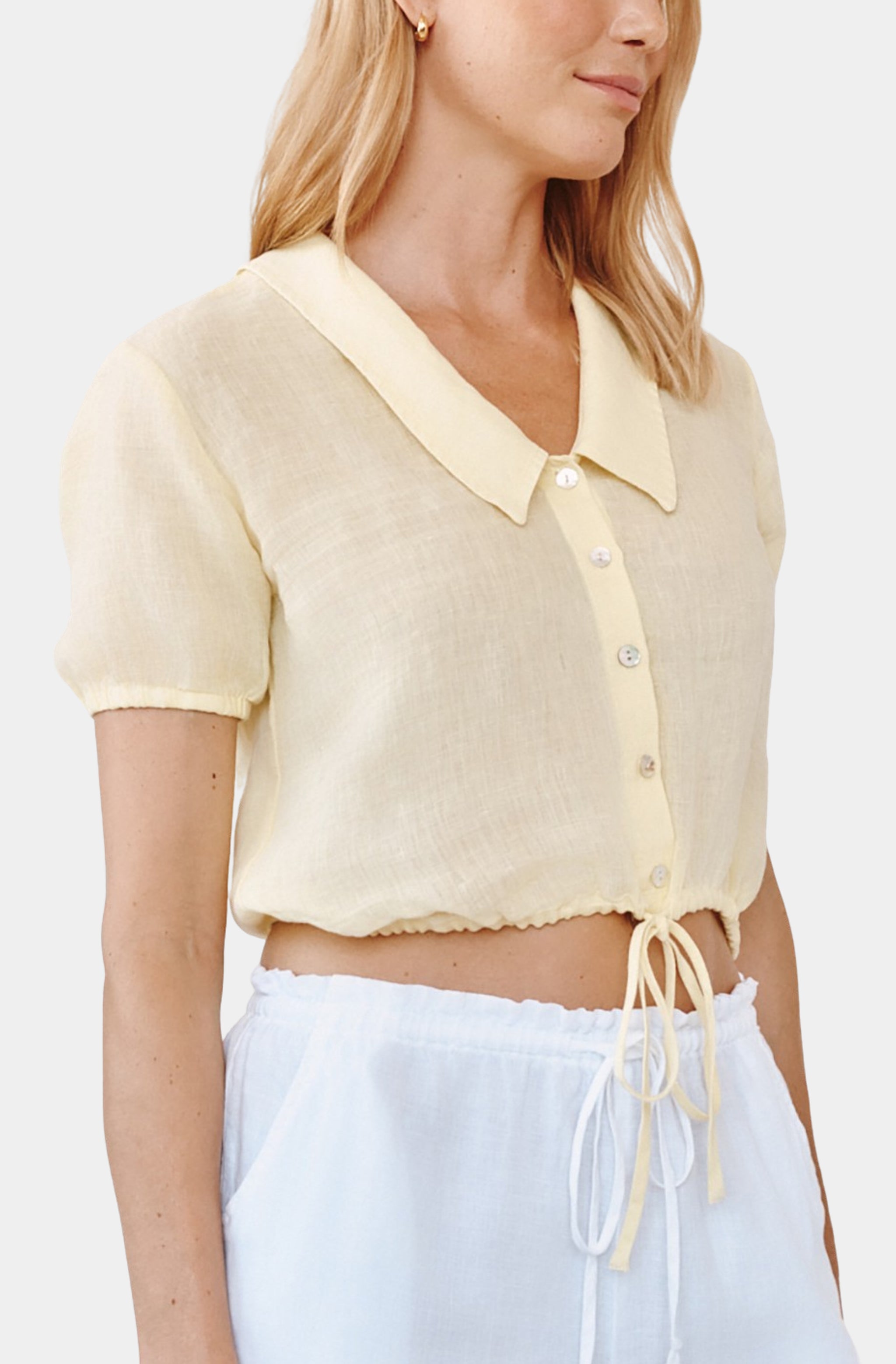 Short Sleeve Puritan Collar Shirt