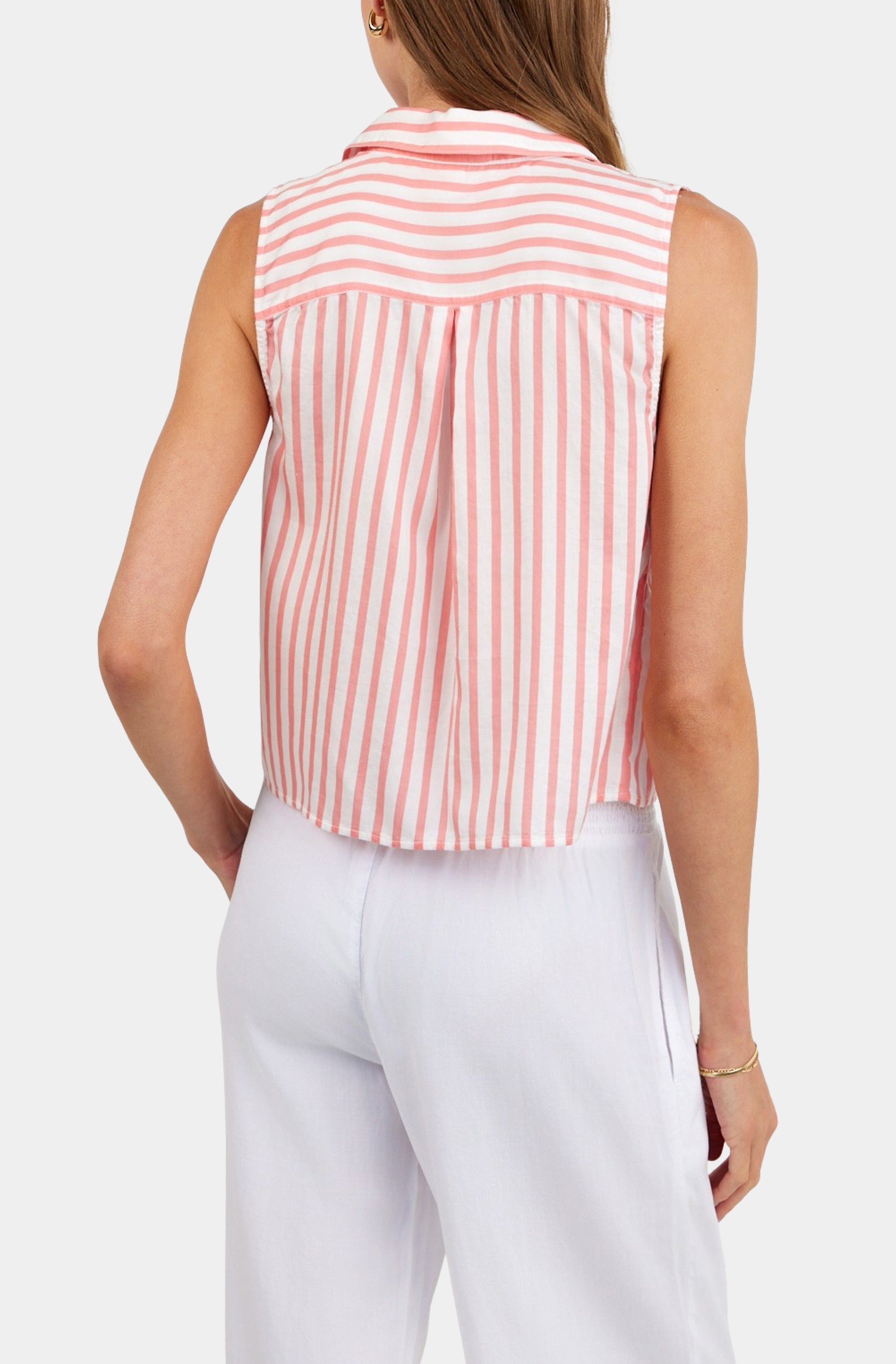 Clean Sleeveless Button Down