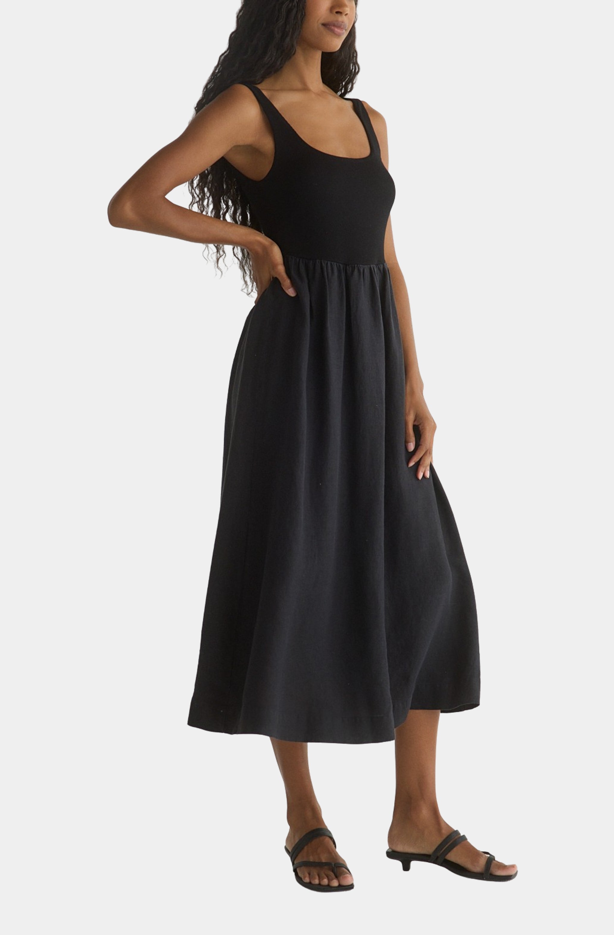 Sleeveless Knit Combo Dress