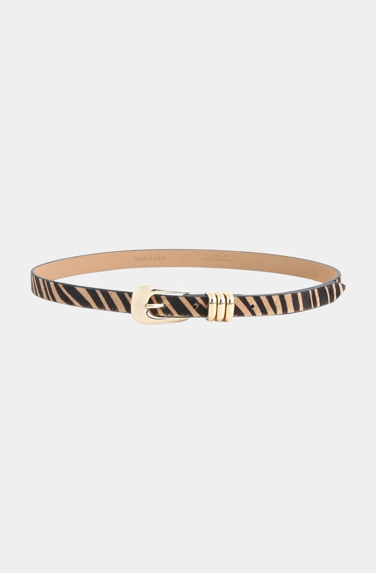 Tiger Print Skinny Belt