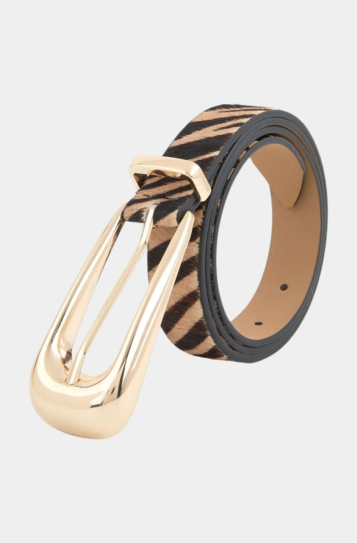 Tiger Print Skinny Belt