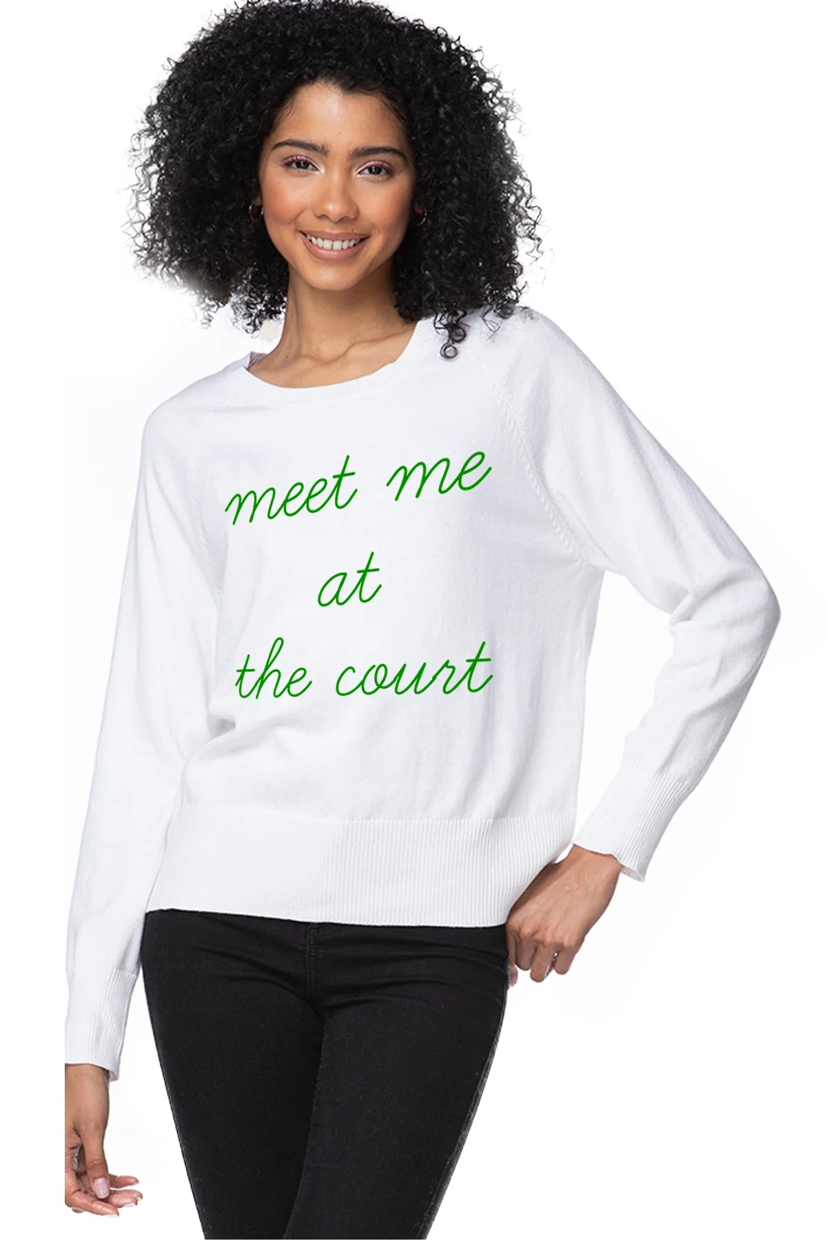 Eco Cotton Crew Sweater | Meet Me At The Court