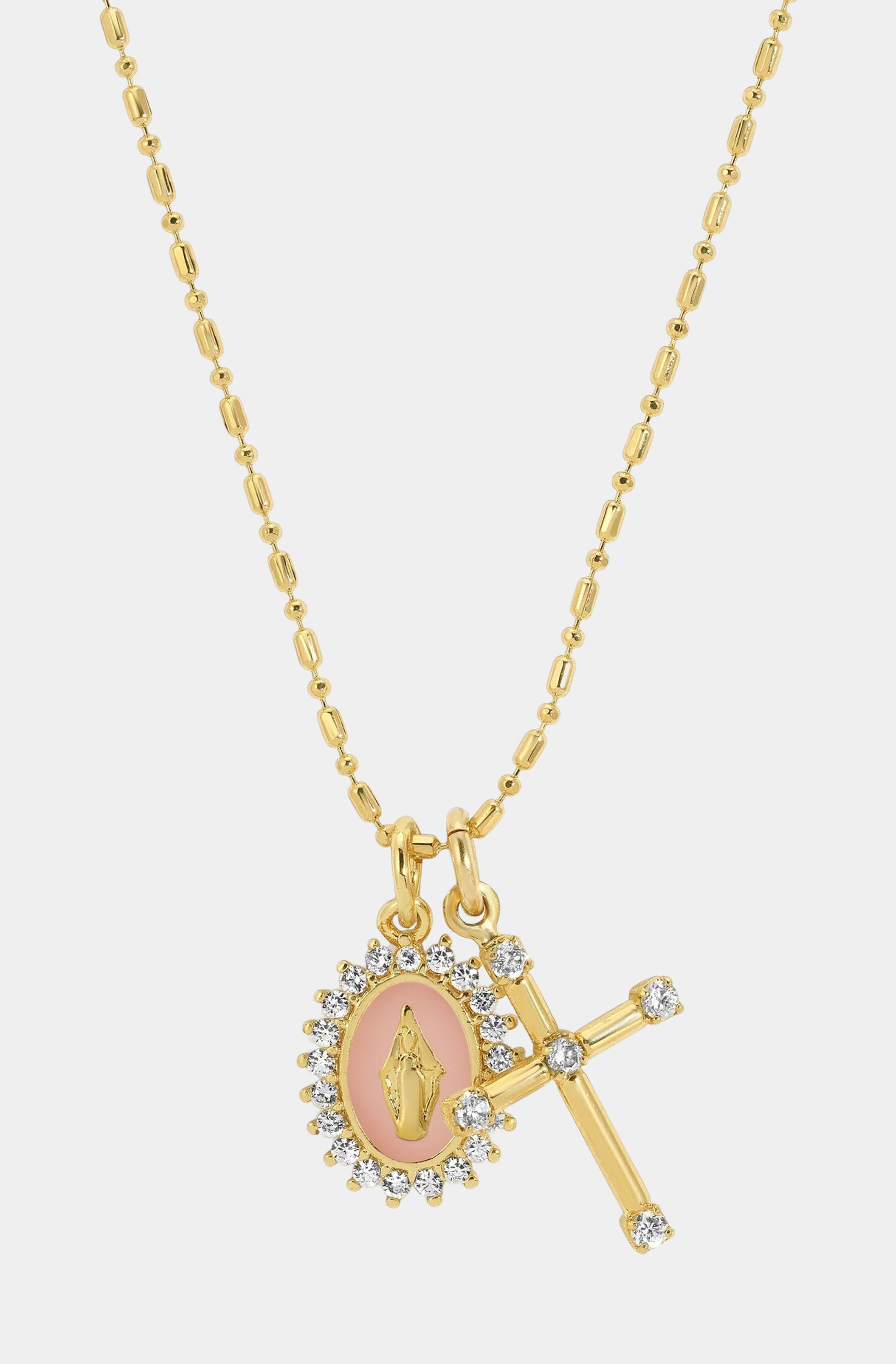 Virgin Maria Multi-Charm Necklace