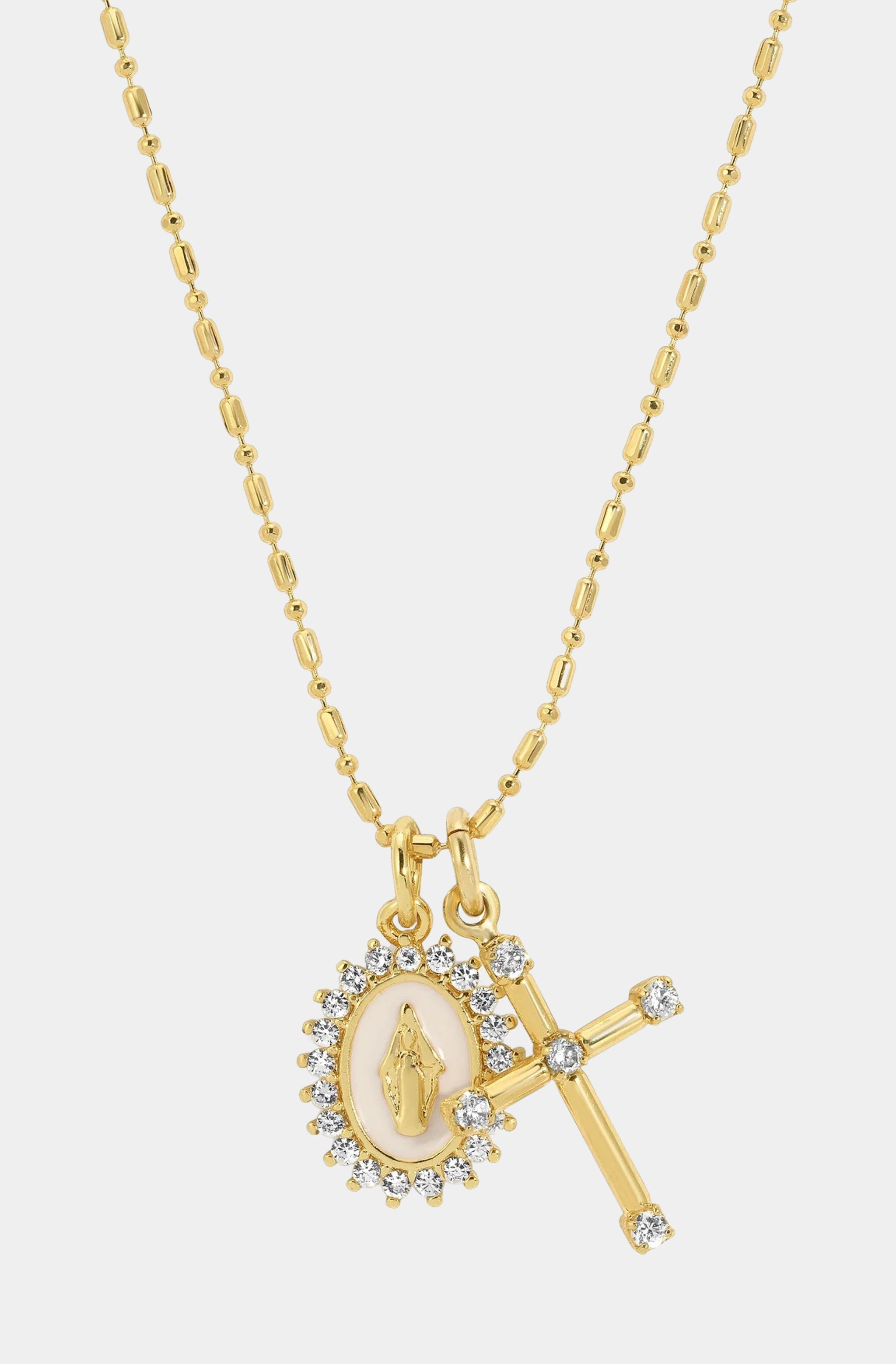 Virgen Maria Multi-Charm Necklace