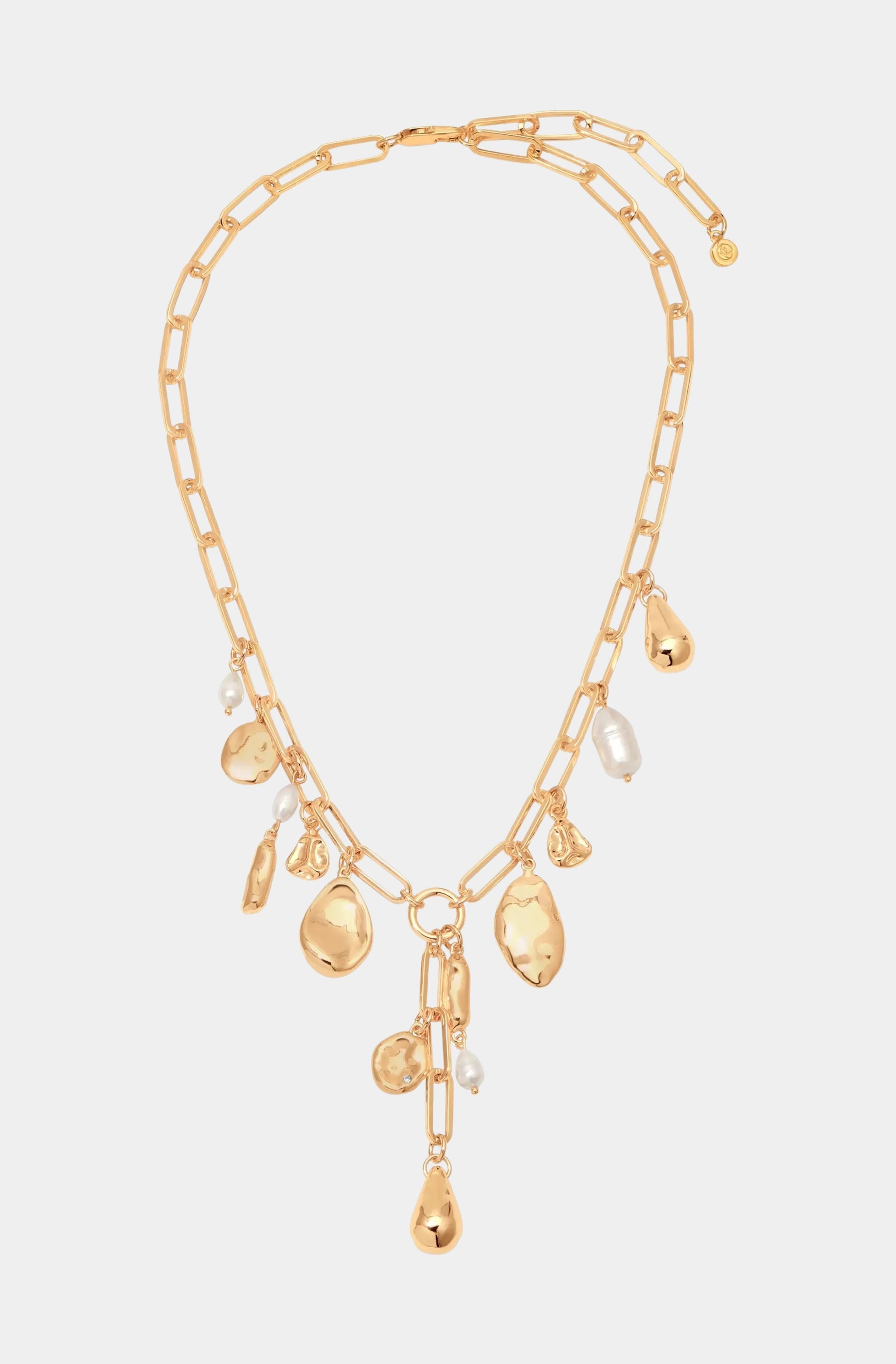 Melting Metal Charm Lariat
