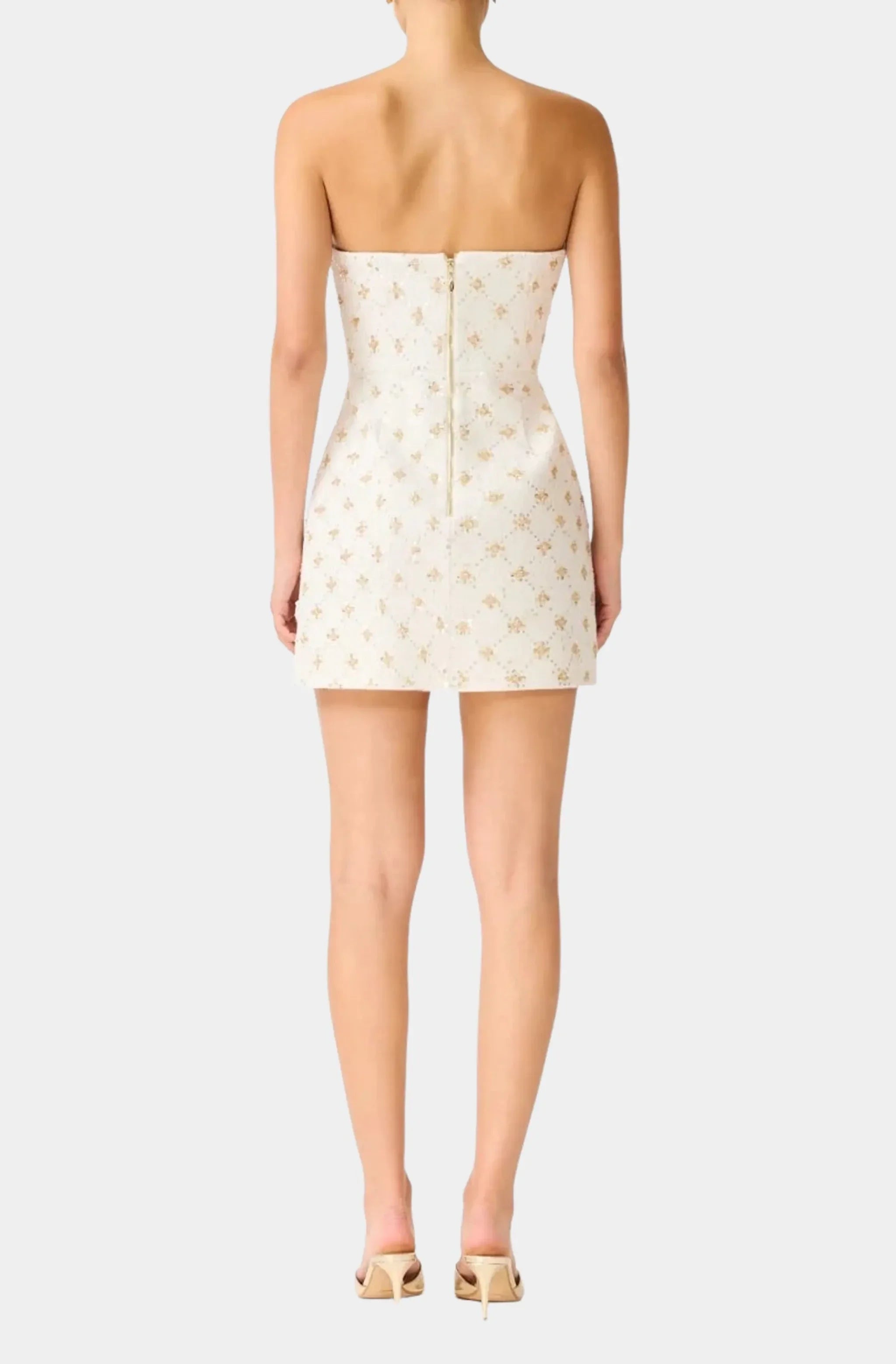 Liore Curved Hem Mini Dress