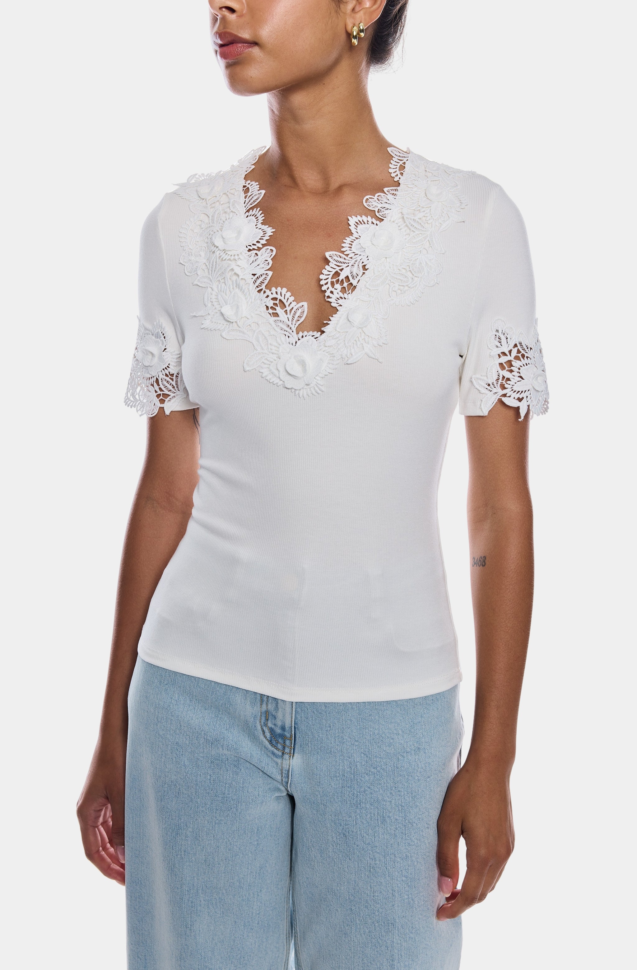 Shiloh 3D Lace Combo Top