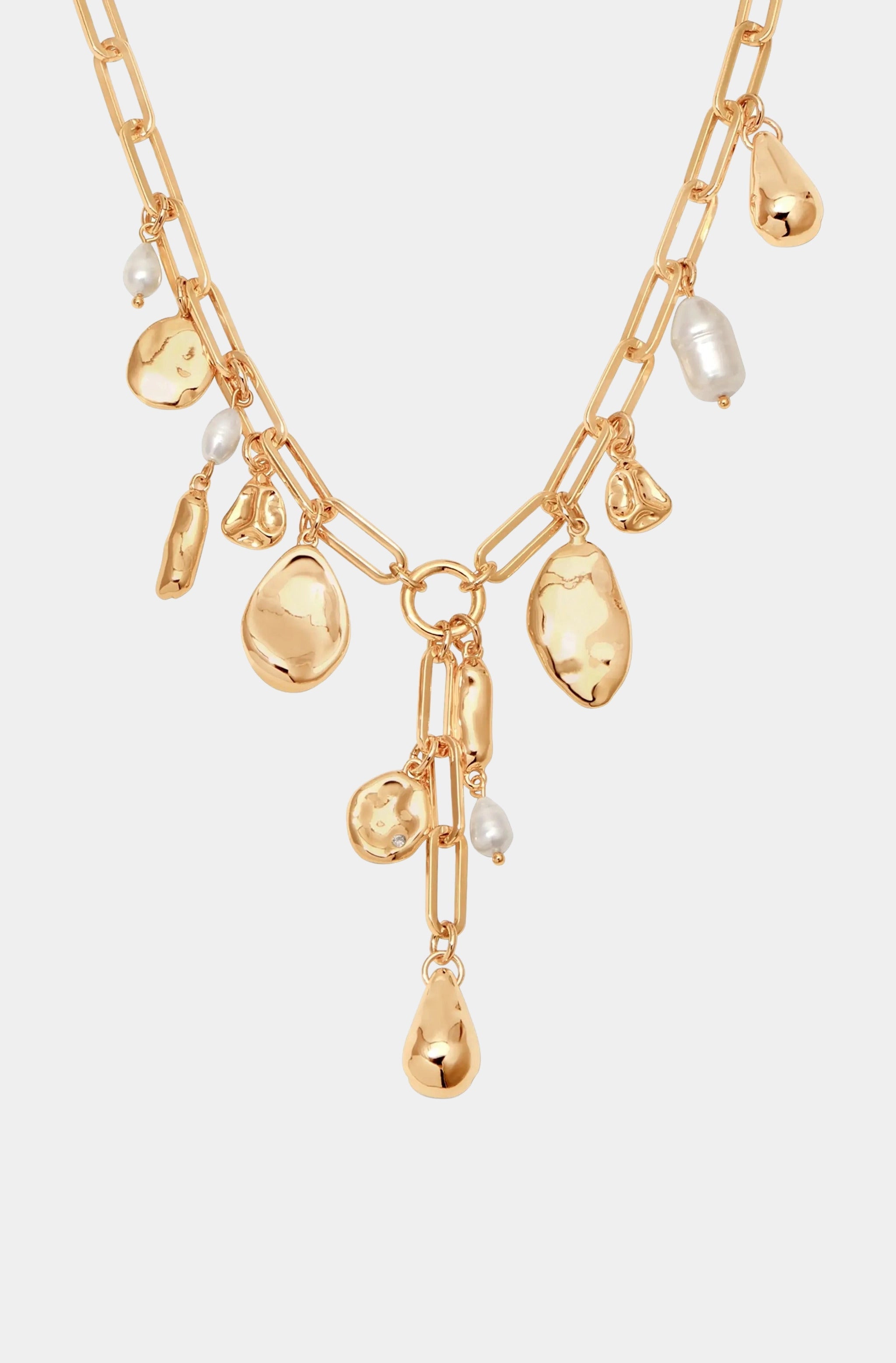 Melting Metal Charm Lariat