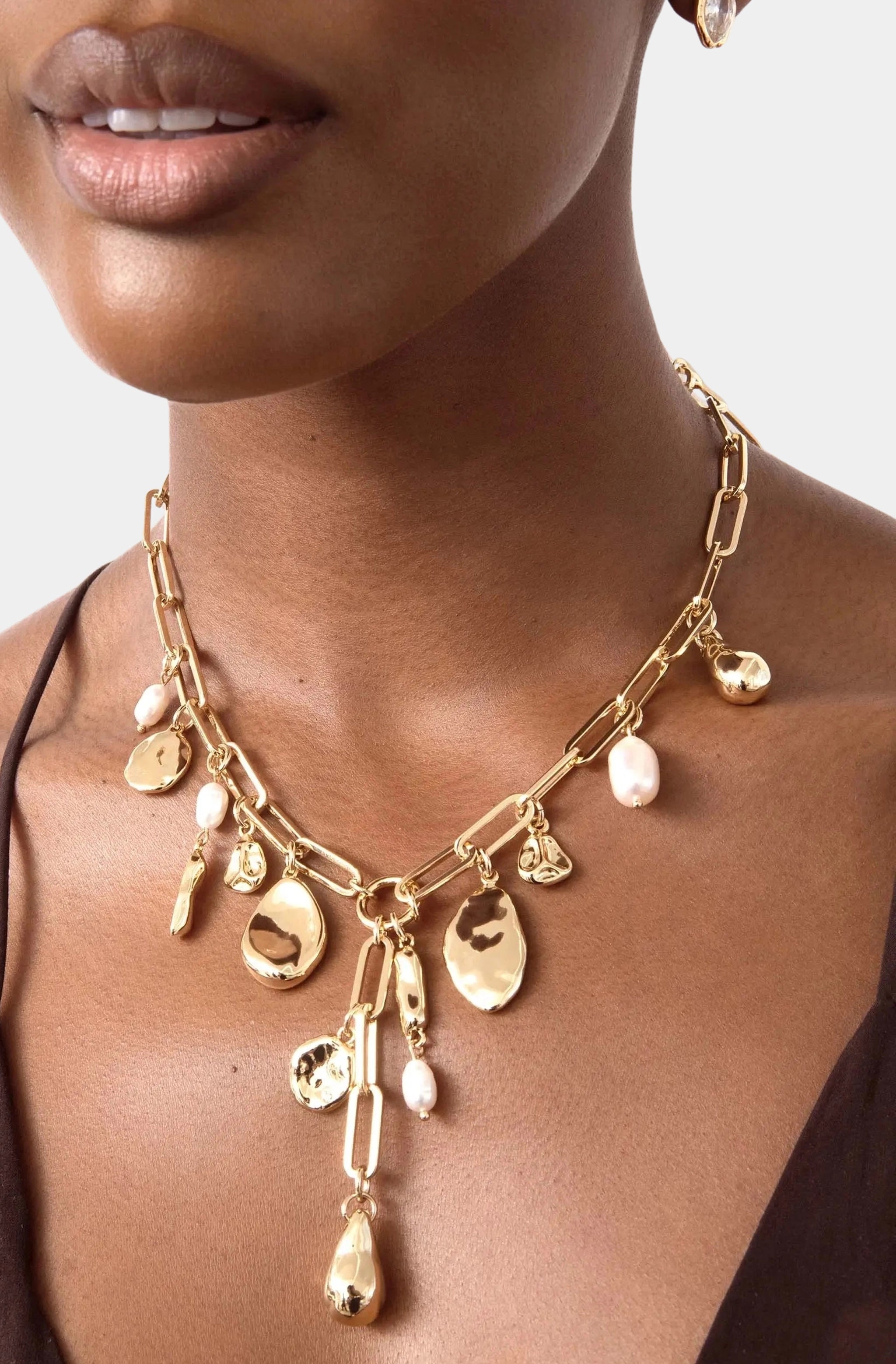 Melting Metal Charm Lariat