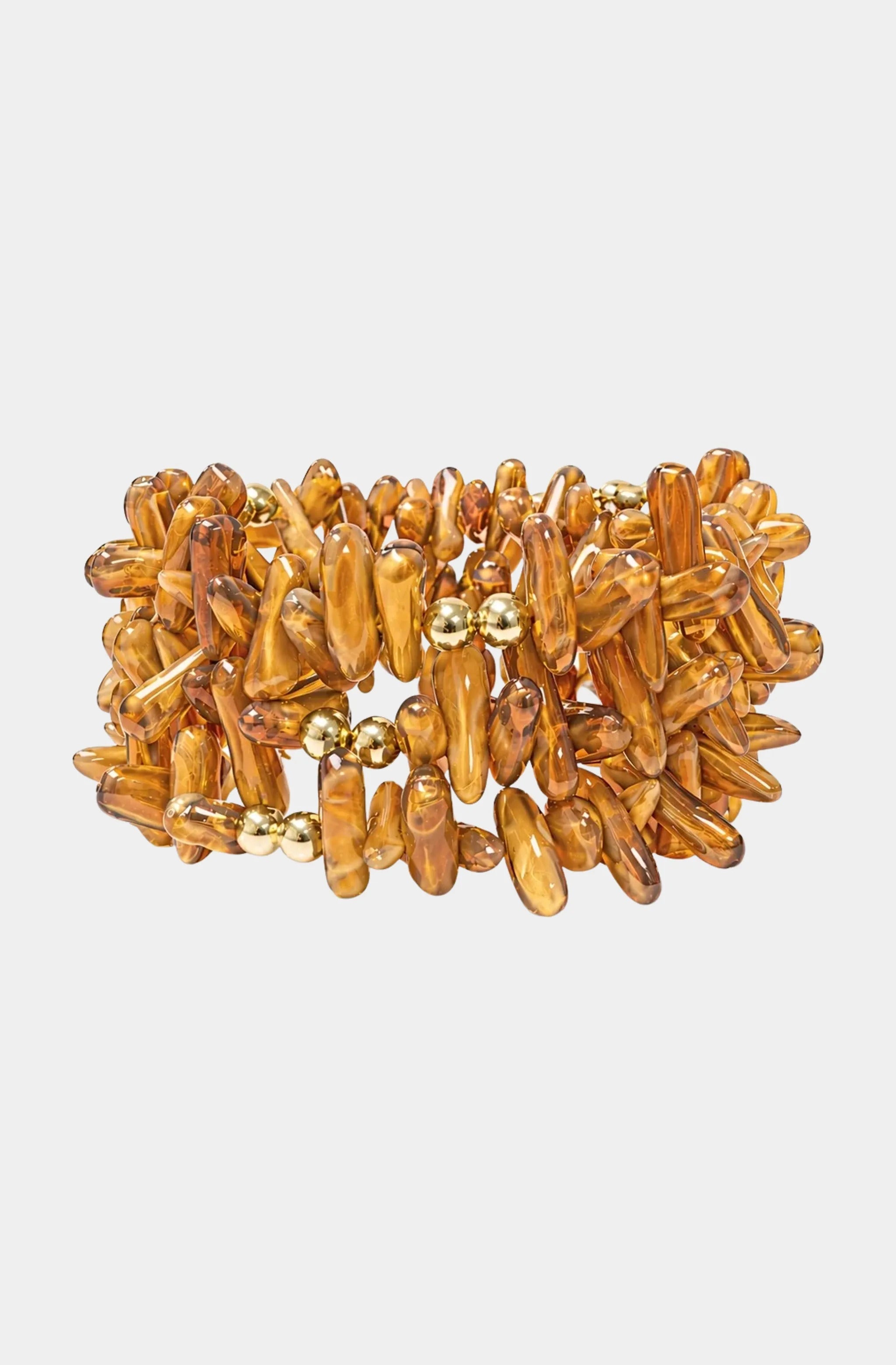 Amber Coral Wrap Bracelet