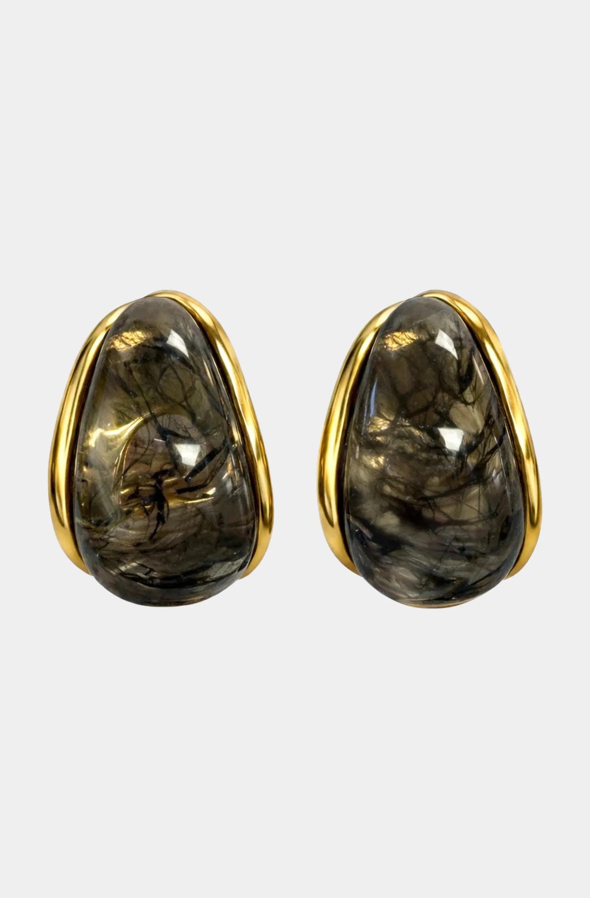 Olivia Black Resin Hoops