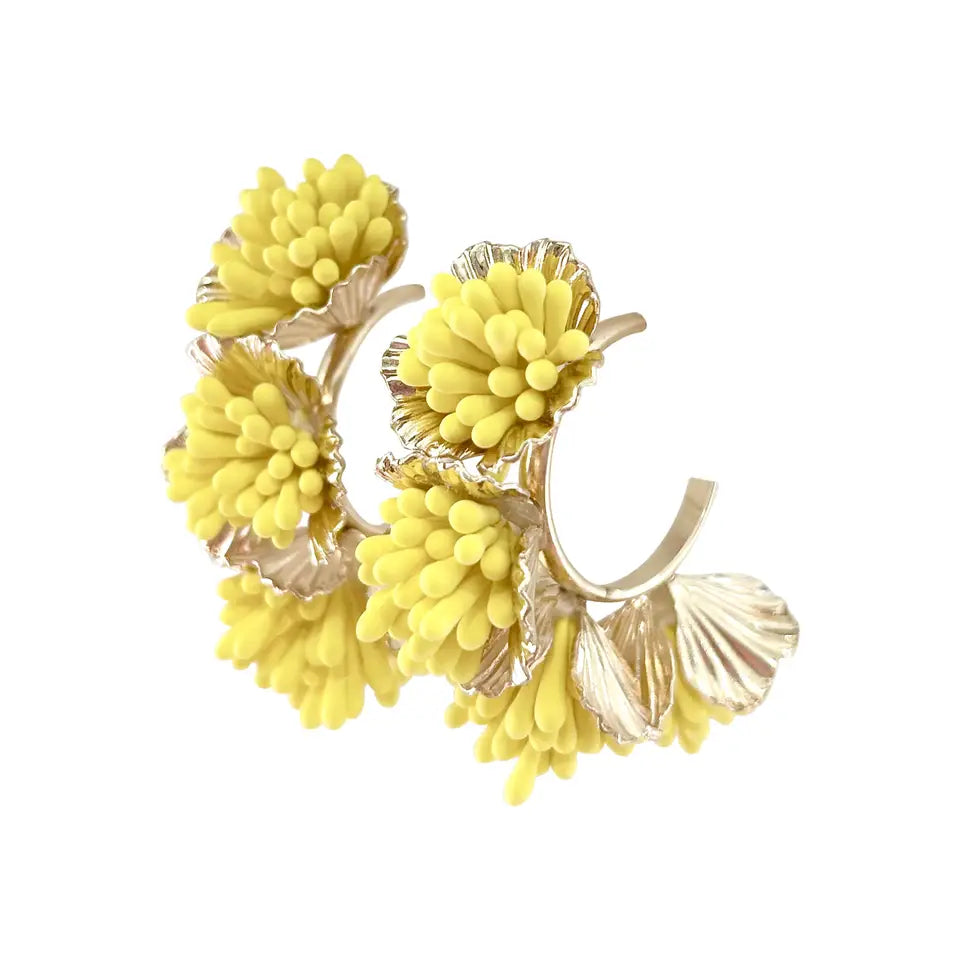 Maxine Yellow Hoop Earring