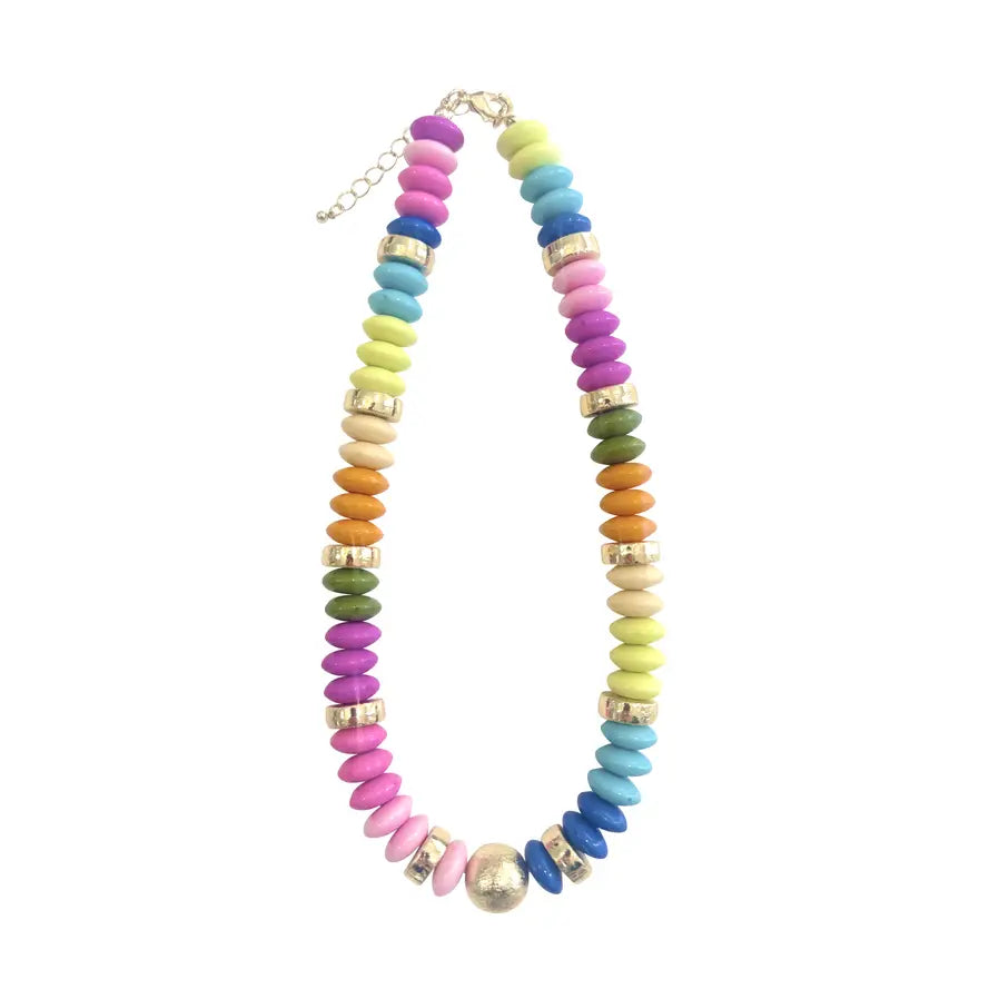 Tobie Beaded Disc Necklace