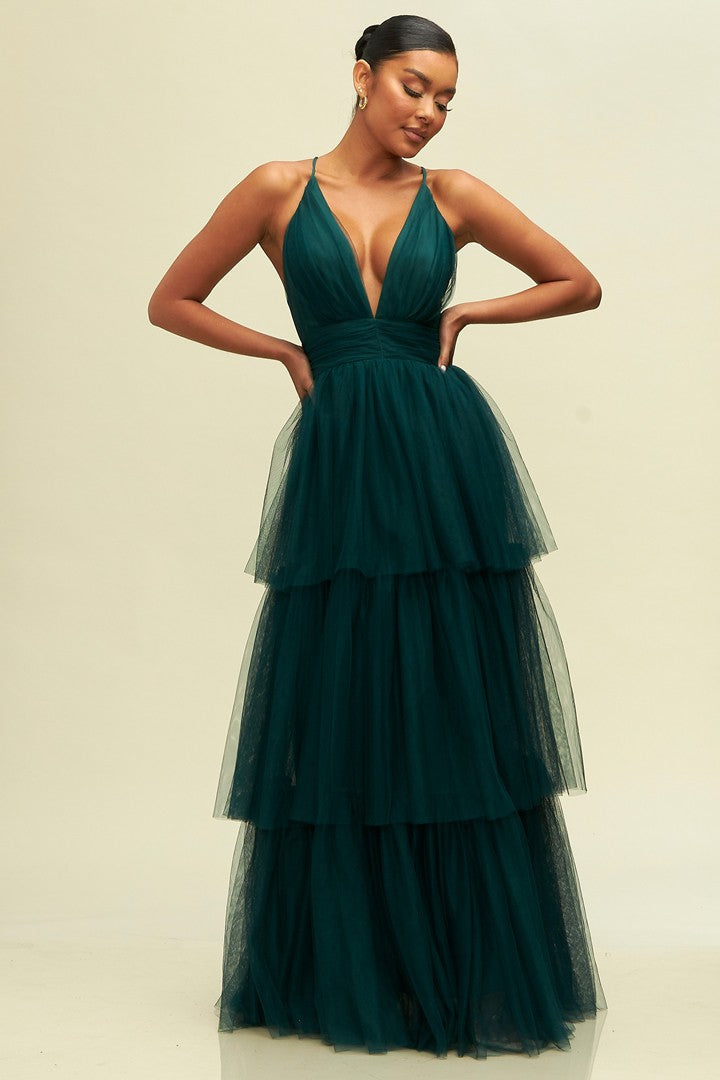 Maxi Tiered Tulle Dress